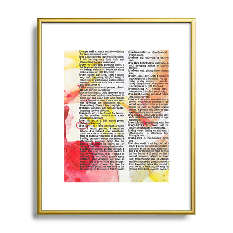 Susanne Kasielke Love Dictionary Art Metal Framed Art Print