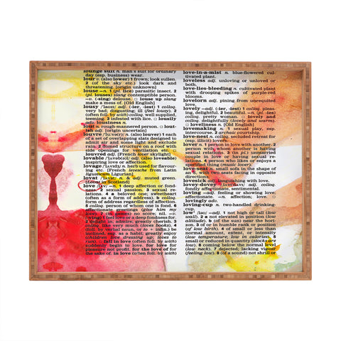 Susanne Kasielke Love Dictionary Art Rectangular Tray
