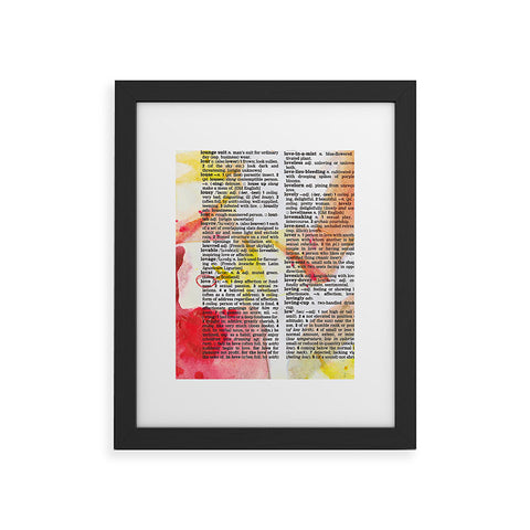 Susanne Kasielke Love Dictionary Art Framed Art Print