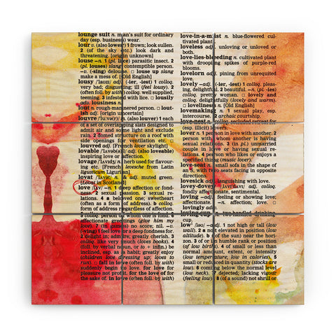 Susanne Kasielke Love Dictionary Art Wood Wall Mural