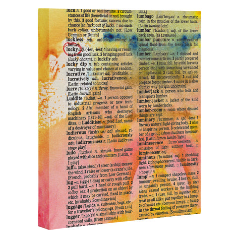 Susanne Kasielke Lucky Dictionary Art Art Canvas