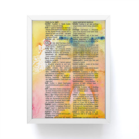 Susanne Kasielke Lucky Dictionary Art Framed Mini Art Print