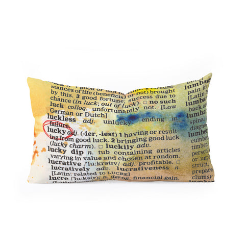 Susanne Kasielke Lucky Dictionary Art Oblong Throw Pillow