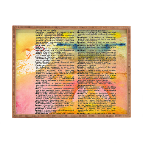 Susanne Kasielke Lucky Dictionary Art Rectangular Tray