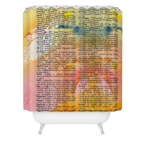 Susanne Kasielke Lucky Dictionary Art Shower Curtain