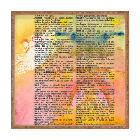 Susanne Kasielke Lucky Dictionary Art Square Tray