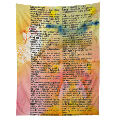 Susanne Kasielke Lucky Dictionary Art Tapestry