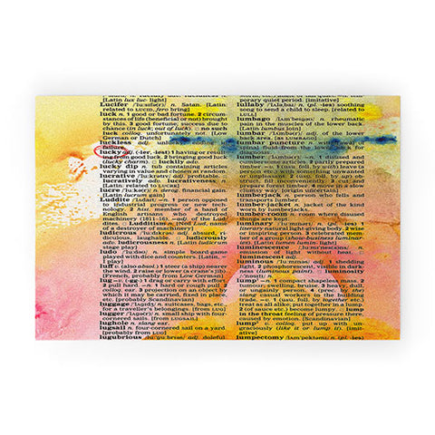 Susanne Kasielke Lucky Dictionary Art Welcome Mat