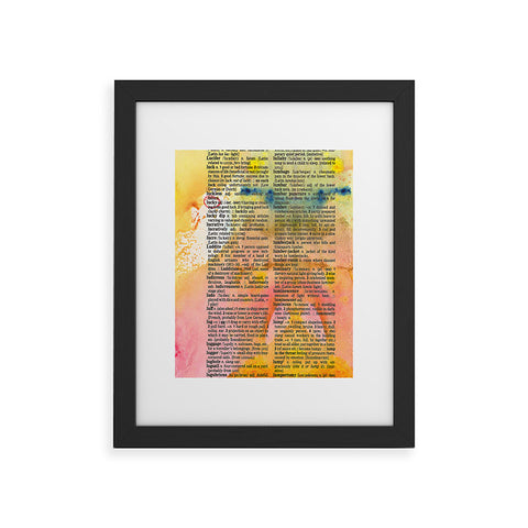 Susanne Kasielke Lucky Dictionary Art Framed Art Print