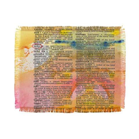 Susanne Kasielke Lucky Dictionary Art Throw Blanket