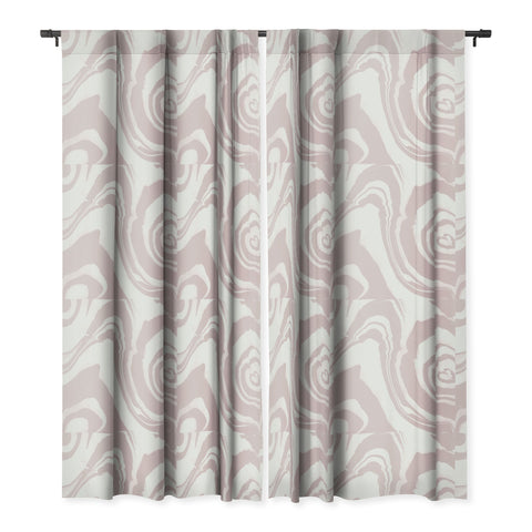 Susanne Kasielke Marble Structure Baby Pink Blackout Window Curtain