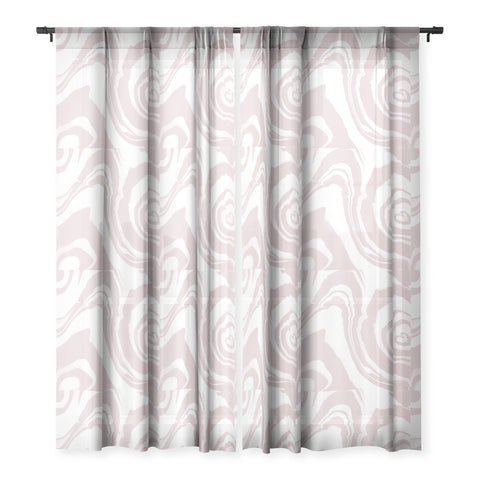 Susanne Kasielke Marble Structure Baby Pink Sheer Window Curtain