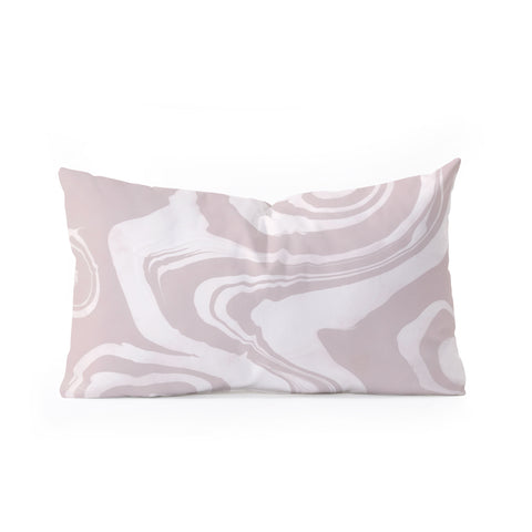 Susanne Kasielke Marble Structure Baby Pink Oblong Throw Pillow