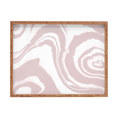 Susanne Kasielke Marble Structure Baby Pink Rectangular Tray