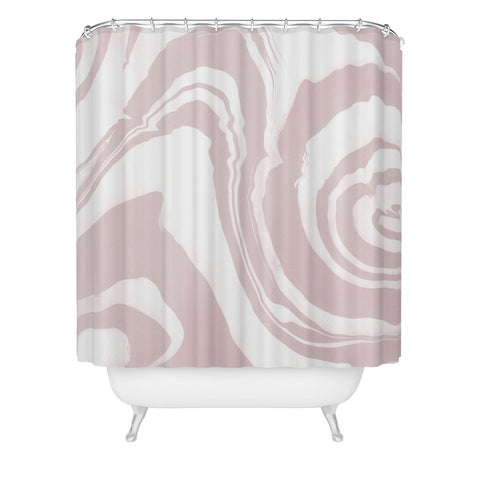 Susanne Kasielke Marble Structure Baby Pink Shower Curtain