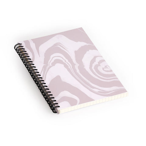 Susanne Kasielke Marble Structure Baby Pink Spiral Notebook