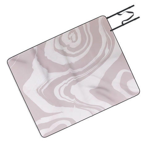 Susanne Kasielke Marble Structure Baby Pink Picnic Blanket