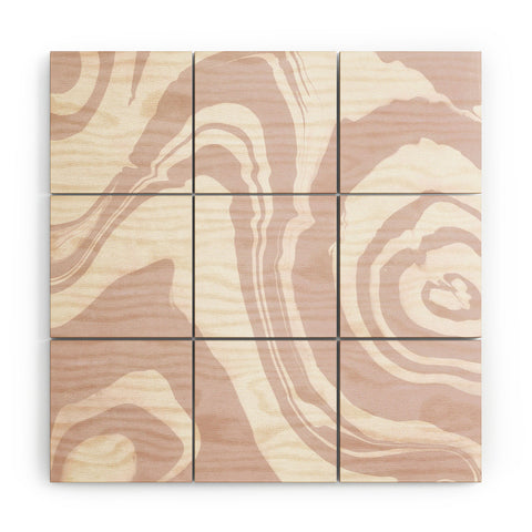 Susanne Kasielke Marble Structure Baby Pink Wood Wall Mural