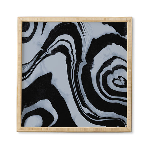 Susanne Kasielke Marble Structure Desert Sage Dark Framed Wall Art