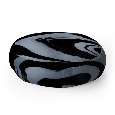 Susanne Kasielke Marble Structure Desert Sage Dark Floor Pillow Round