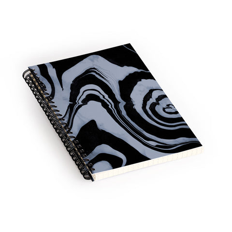 Susanne Kasielke Marble Structure Desert Sage Dark Spiral Notebook