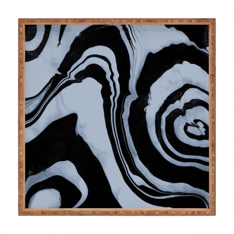 Susanne Kasielke Marble Structure Desert Sage Dark Square Tray