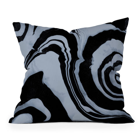 Susanne Kasielke Marble Structure Desert Sage Dark Throw Pillow