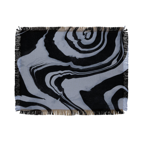 Susanne Kasielke Marble Structure Desert Sage Dark Throw Blanket