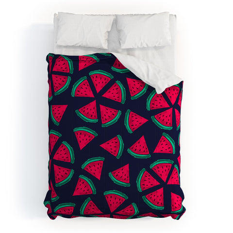 Susanne Kasielke Melon Choly Fruit Salad Dark Comforter