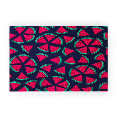 Susanne Kasielke Melon Choly Fruit Salad Dark Welcome Mat