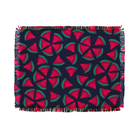 Susanne Kasielke Melon Choly Fruit Salad Dark Throw Blanket