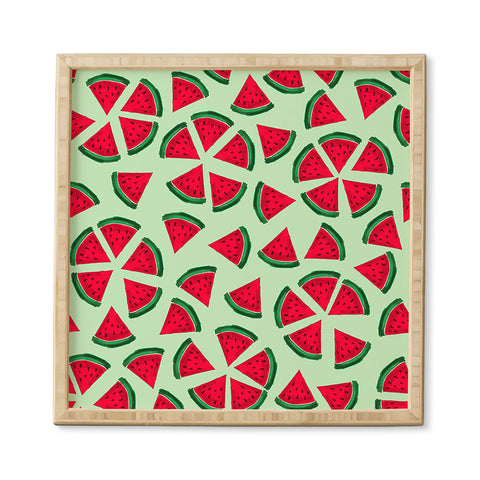 Susanne Kasielke Melon Choly Fruit Salad Turqoise Framed Wall Art