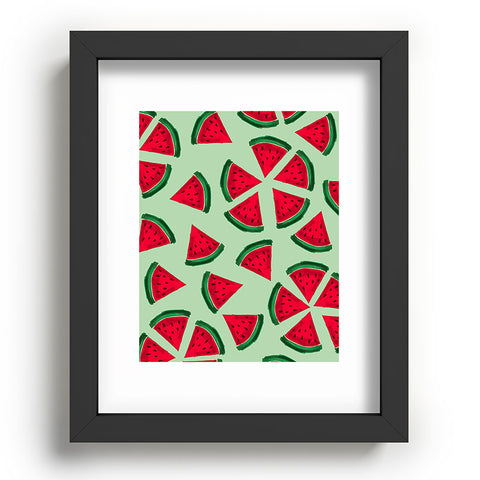 Susanne Kasielke Melon Choly Fruit Salad Turqoise Recessed Framing Rectangle