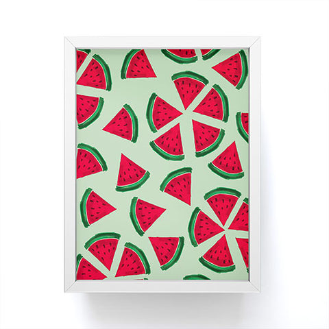 Susanne Kasielke Melon Choly Fruit Salad Turqoise Framed Mini Art Print