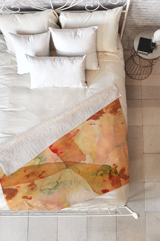 Susanne Kasielke Paper Splatter Fleece Throw Blanket