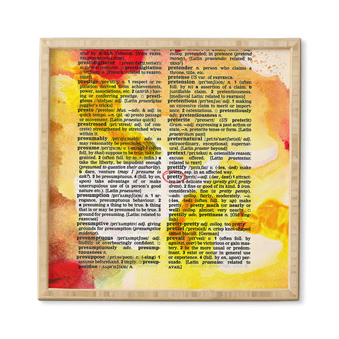 Susanne Kasielke Pretty Dictionary Art Framed Wall Art