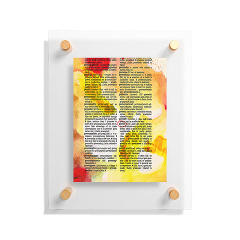 Susanne Kasielke Pretty Dictionary Art Floating Acrylic Print
