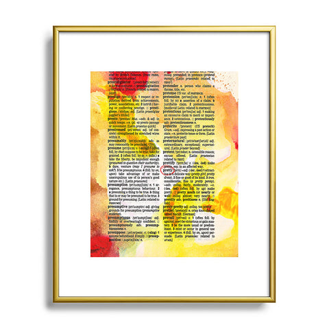 Susanne Kasielke Pretty Dictionary Art Metal Framed Art Print