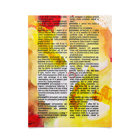 Susanne Kasielke Pretty Dictionary Art Poster