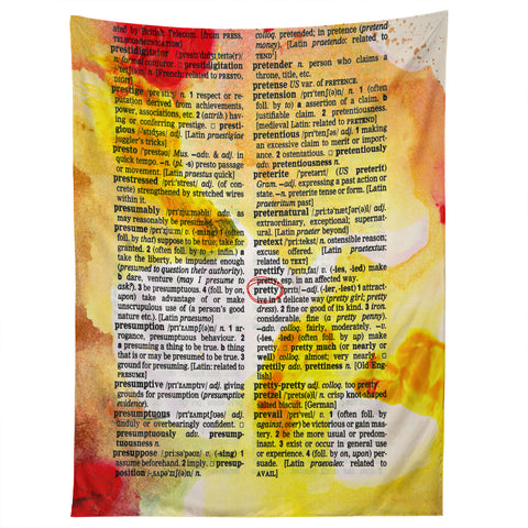 Susanne Kasielke Pretty Dictionary Art Tapestry
