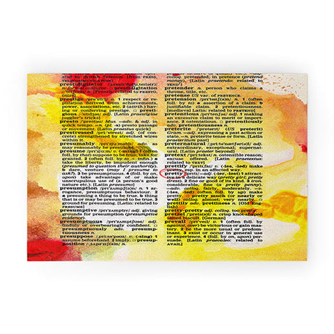 Susanne Kasielke Pretty Dictionary Art Welcome Mat