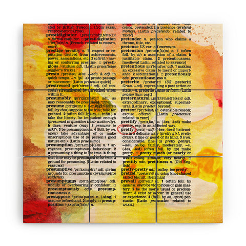 Susanne Kasielke Pretty Dictionary Art Wood Wall Mural