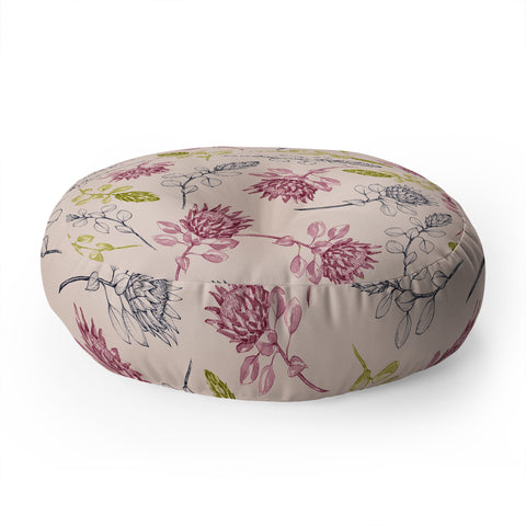 Susanne Kasielke Protea Flower Tropics Floor Pillow Round