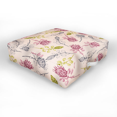 Susanne Kasielke Protea Flower Tropics Outdoor Floor Cushion