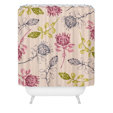 Susanne Kasielke Protea Flower Tropics Shower Curtain