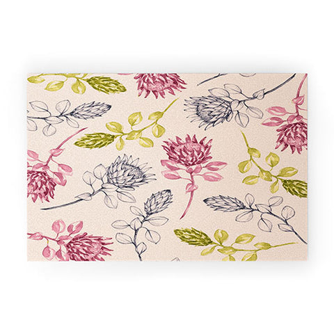 Susanne Kasielke Protea Flower Tropics Welcome Mat
