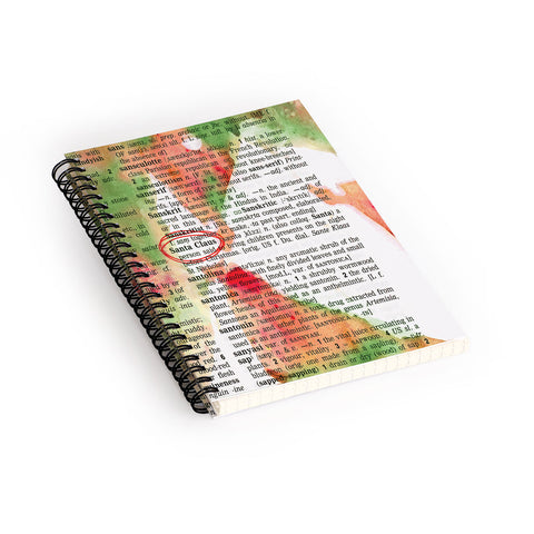 Susanne Kasielke Santa Claus Dictionary Art Spiral Notebook