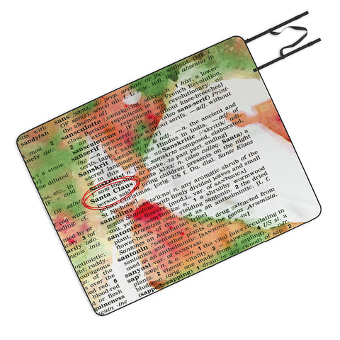 Susanne Kasielke Santa Claus Dictionary Art Picnic Blanket