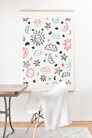 Susanne Kasielke Scandinavian kiddo cosmos Art Print And Hanger