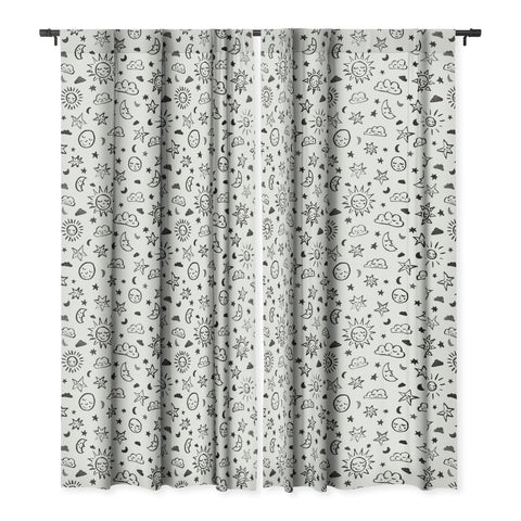 Susanne Kasielke Scandinavian kiddo cosmos II Blackout Window Curtain